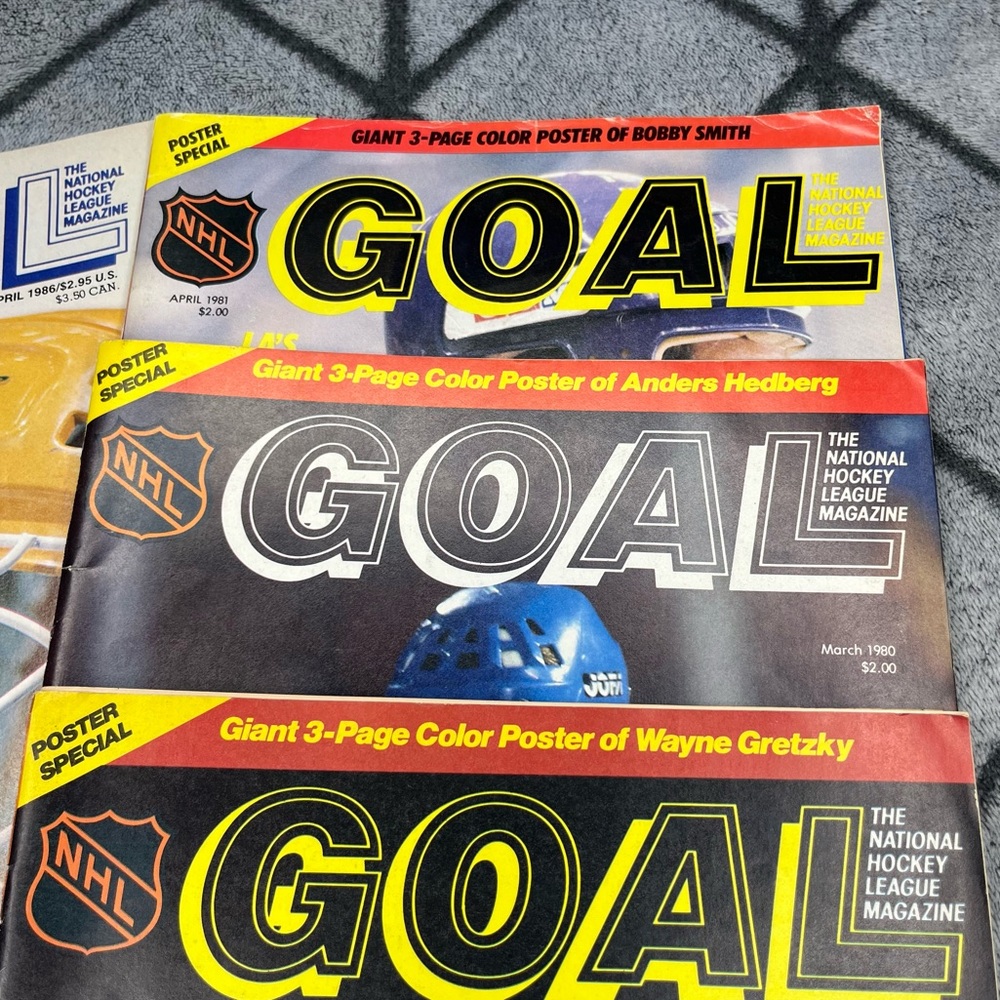Vintage NHL National Hockey League GOAL Magazine Lot of 4 1980s - Picture 2 of 8